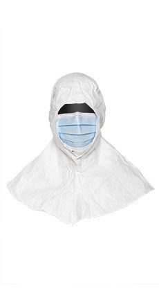 DuPont Tyvek IsoClean hood and mask